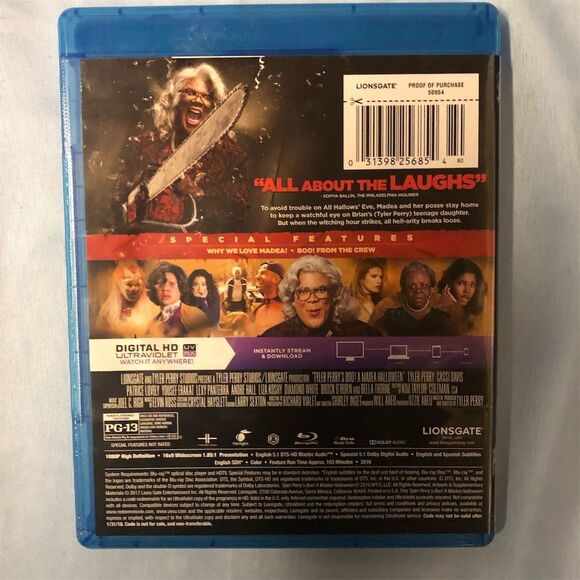 Tyler Perry's Boo! A Madea Halloween Blu-ray + Digital HD 2016 Comedy - Picture 2 of 2